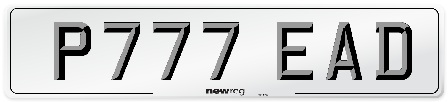 P777 EAD Number Plate from New Reg